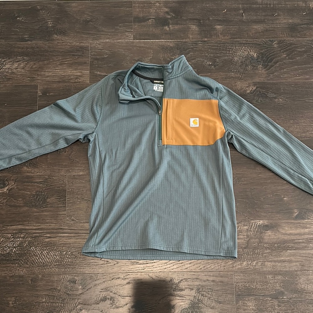 CARHARTT FORCE® RELAXED FIT MOCK NECK HALF-ZIP FLEECE-LINED SHIRT